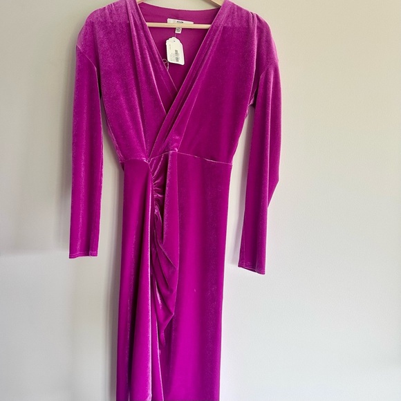 Atlein Collective Pink Velvet Cocktail Dress XS - Picture 5 of 9